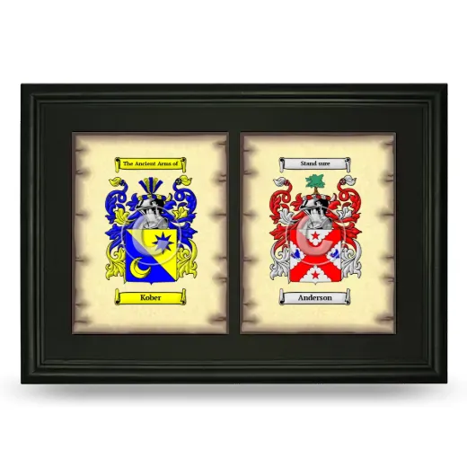 Double Coat of Arms Framed - Black