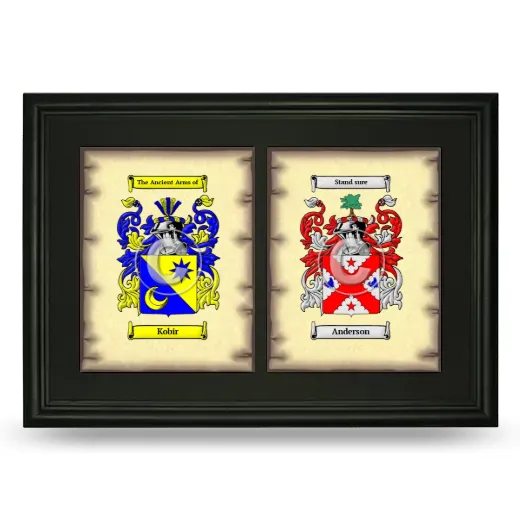 Double Coat of Arms Framed - Black