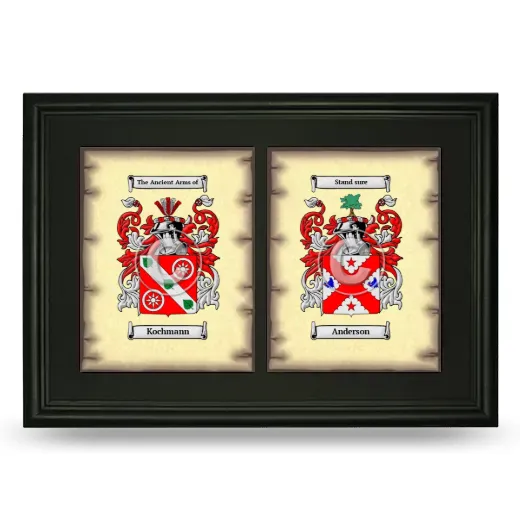 Double Coat of Arms Framed - Black
