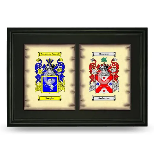 Double Coat of Arms Framed - Black