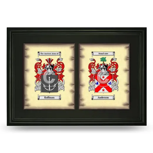 Double Coat of Arms Framed - Black