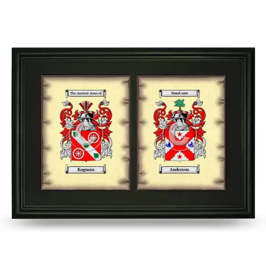 Double Coat of Arms Framed - Black