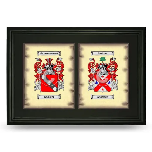 Double Coat of Arms Framed - Black