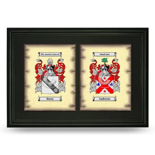 Double Coat of Arms Framed - Black