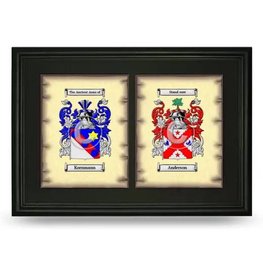 Double Coat of Arms Framed - Black
