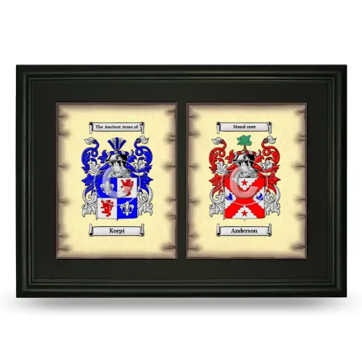 Double Coat of Arms Framed - Black