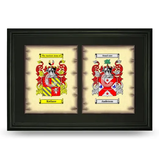 Double Coat of Arms Framed - Black