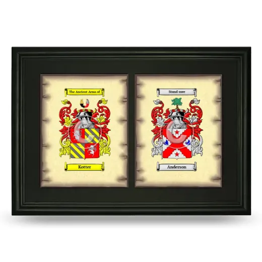 Double Coat of Arms Framed - Black