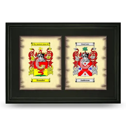Double Coat of Arms Framed - Black