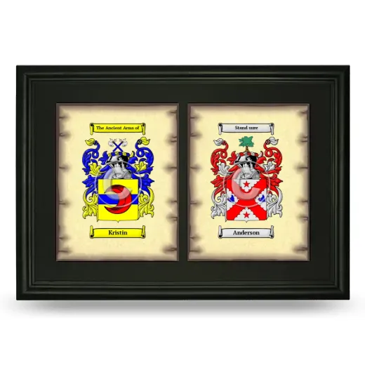 Double Coat of Arms Framed - Black