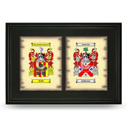 Double Coat of Arms Framed - Black