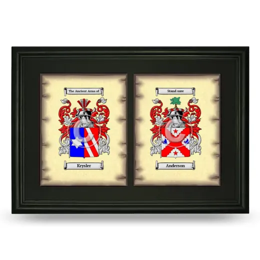 Double Coat of Arms Framed - Black