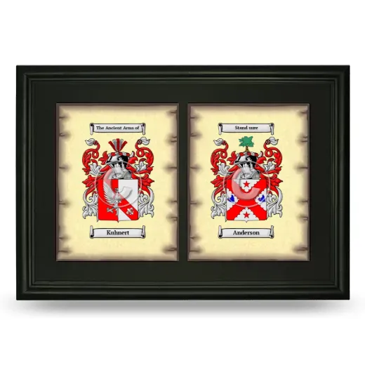 Double Coat of Arms Framed - Black