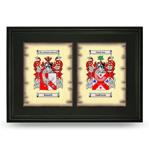 Double Coat of Arms Framed - Black