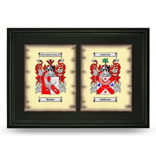 Double Coat of Arms Framed - Black
