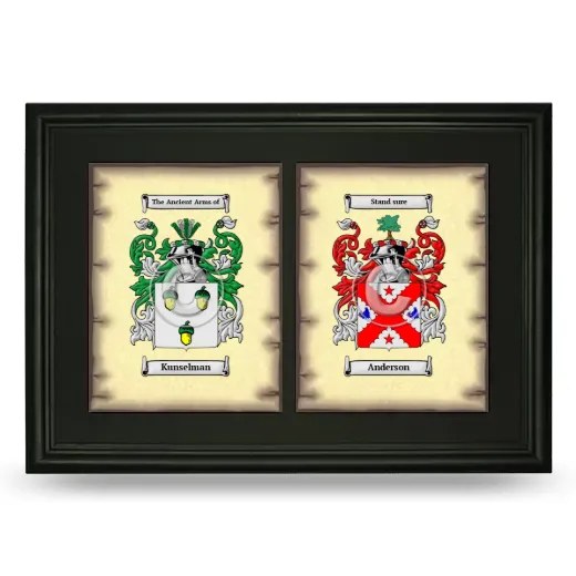 Double Coat of Arms Framed - Black