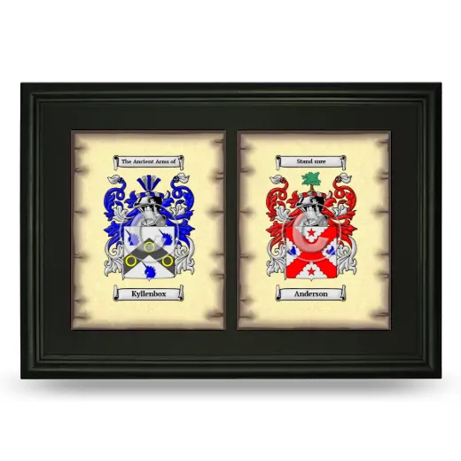 Double Coat of Arms Framed - Black