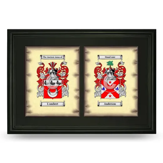 Double Coat of Arms Framed - Black