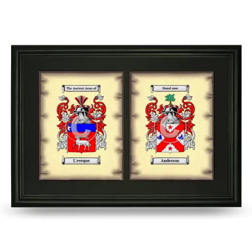 Double Coat of Arms Framed - Black