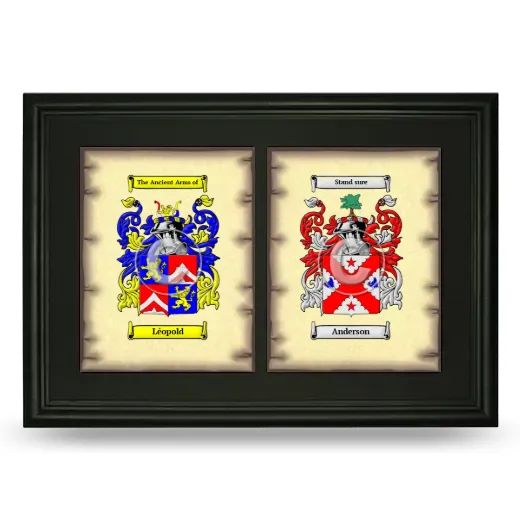Double Coat of Arms Framed - Black