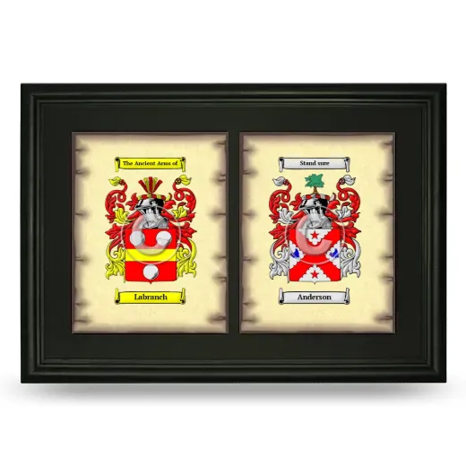 Double Coat of Arms Framed - Black