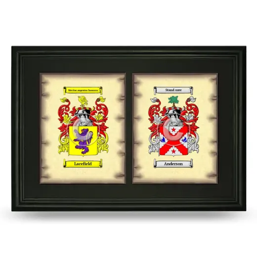 Double Coat of Arms Framed - Black