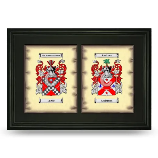 Double Coat of Arms Framed - Black