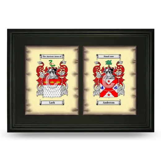 Double Coat of Arms Framed - Black