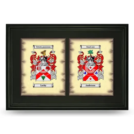 Double Coat of Arms Framed - Black