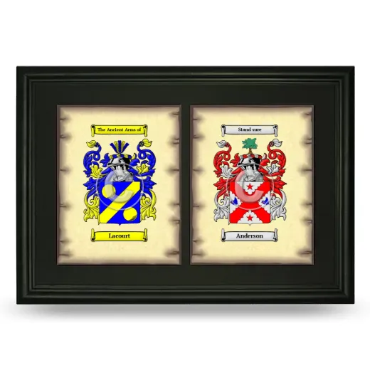 Double Coat of Arms Framed - Black