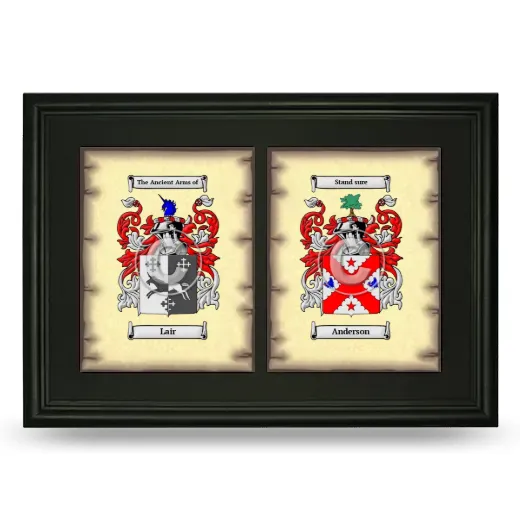 Double Coat of Arms Framed - Black