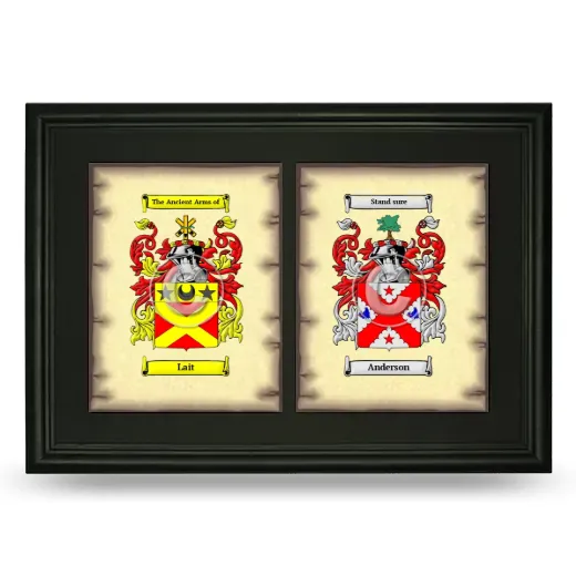Double Coat of Arms Framed - Black