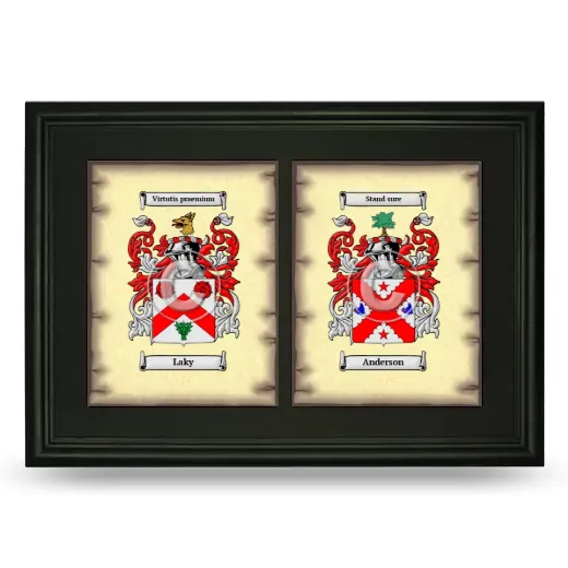 Double Coat of Arms Framed - Black