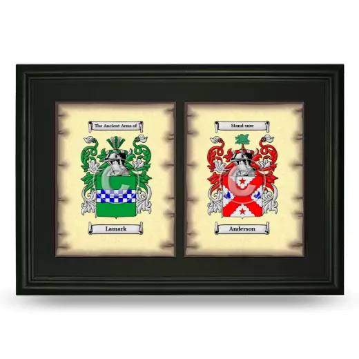 Double Coat of Arms Framed - Black