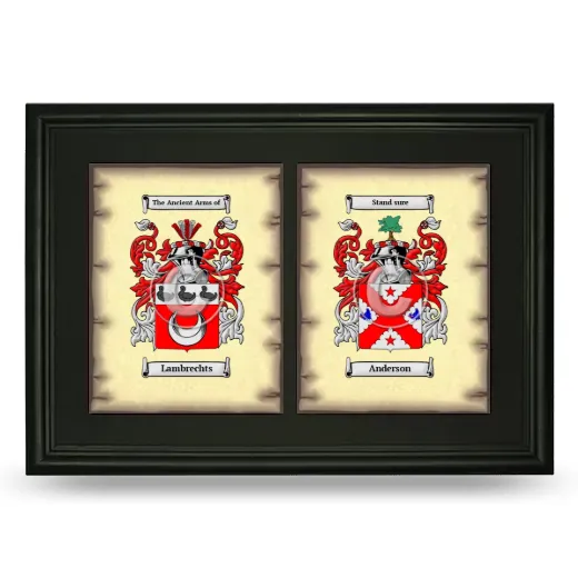 Double Coat of Arms Framed - Black
