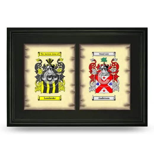 Double Coat of Arms Framed - Black