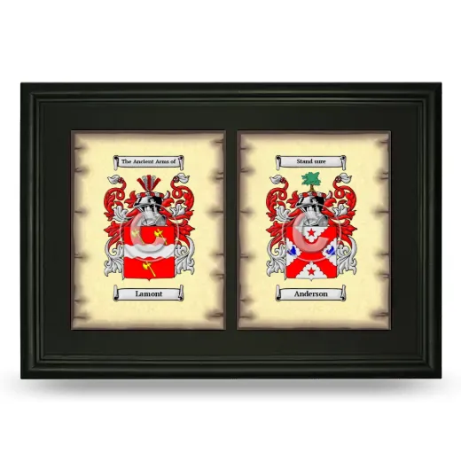 Double Coat of Arms Framed - Black