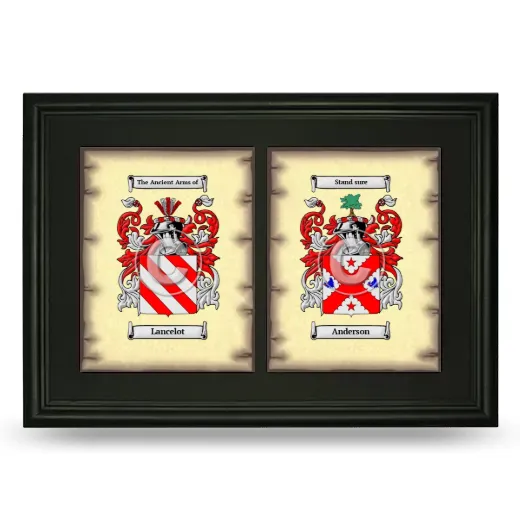 Double Coat of Arms Framed - Black