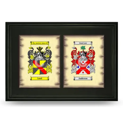 Double Coat of Arms Framed - Black