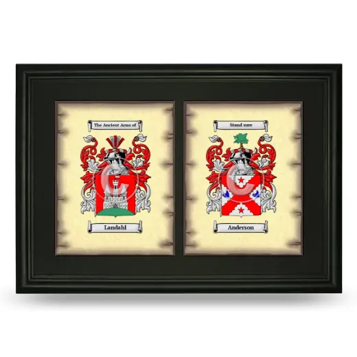 Double Coat of Arms Framed - Black