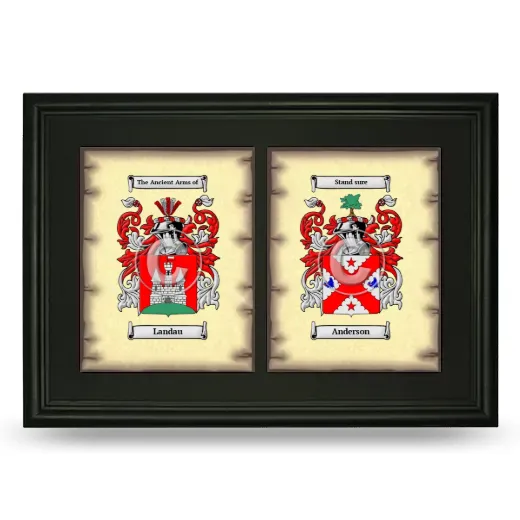 Double Coat of Arms Framed - Black