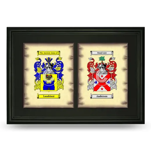 Double Coat of Arms Framed - Black
