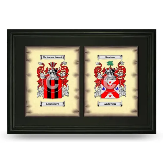 Double Coat of Arms Framed - Black