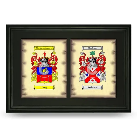 Double Coat of Arms Framed - Black