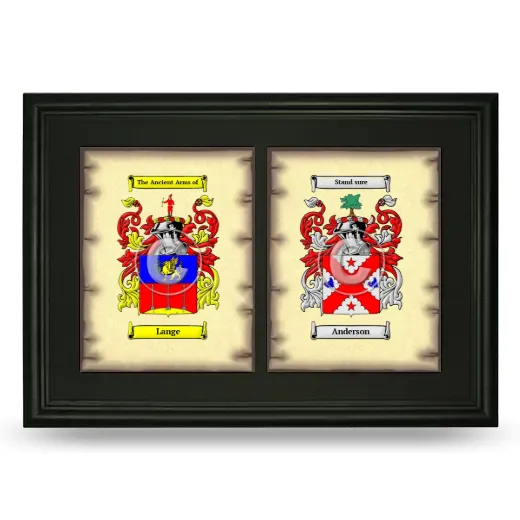 Double Coat of Arms Framed - Black