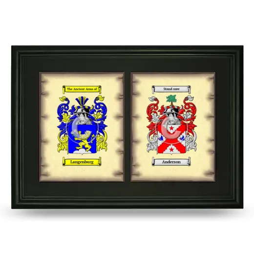Double Coat of Arms Framed - Black