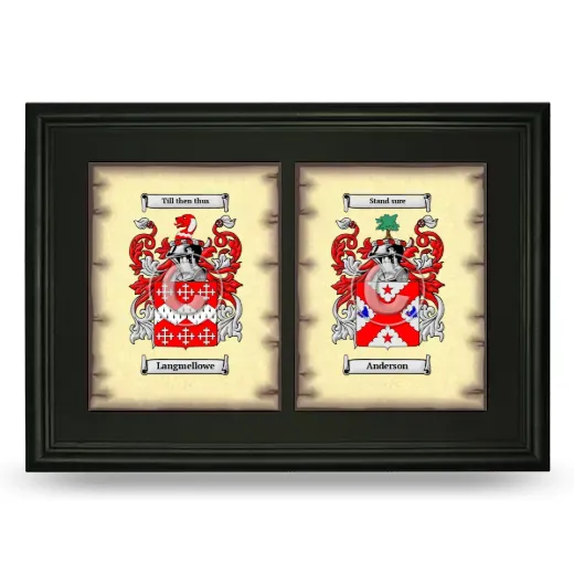 Double Coat of Arms Framed - Black