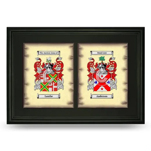 Double Coat of Arms Framed - Black