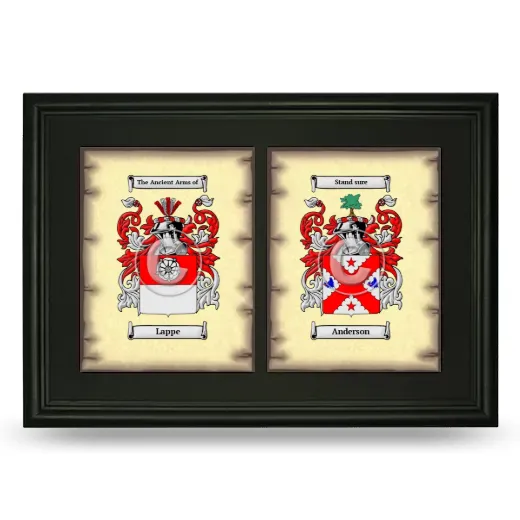 Double Coat of Arms Framed - Black