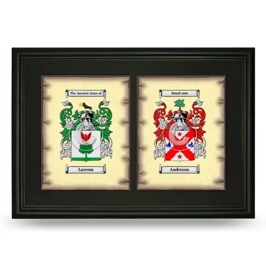 Double Coat of Arms Framed - Black